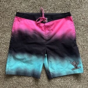 Gradient Pink and Blue Board Shorts